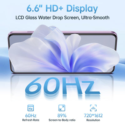 OUKITEL C53 Android 14 Smartphone Ohne Vertrag - 8GB+64GB/1TB erweiterbar Handy Ohne Vertrag, Octa Core 6,6" HD+ Smartphone, 13MP+5MP Kamera 4300mAh, 4G Dual SIM Simlockfreie Handys, Gesicht/GPS, Blau