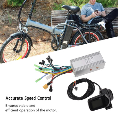 BuyWeek Elektrofahrrad Brushless Motor Controller Kit, 36V 48V 60V 1000W 38A Sinuswellen Bürstenloser Controller 886 Daumengas mit LCD Display für E-Bike Elektroroller