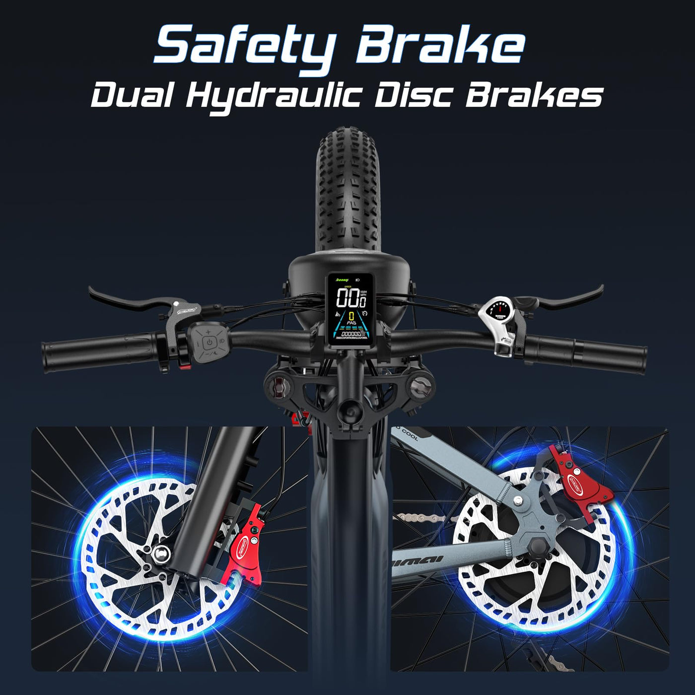 tifgalop Elektrofahrrad für Erwachsene, bürstenloser Hochfrequenzmotor, Doppel-Amortisierung, herausnehmbarer 48V18AH-Akku, maximale Reichweite 45-90 km, 26-Zoll-Mountainbike