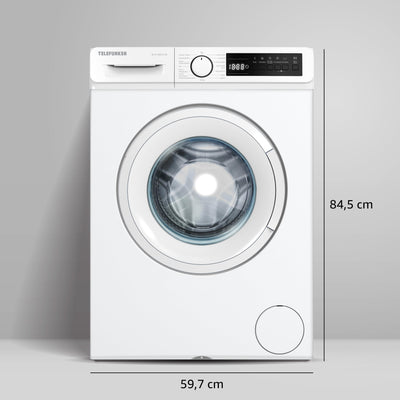 Telefunken Waschmaschine 8kg | 1400 U/Min. | Inverter Motor - Leise & Effizient | AquaStop - Schutz vor Wasserschäden | Schontrommel | Washing Machine mit 15 Programmen | EEK A | W-8-1400-A-W weiß