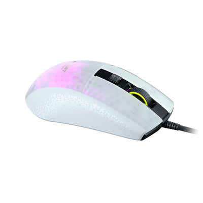 Roccat Burst Pro - Extrem leichte Optical Gaming Maus (hohe Präzision, Optischer Owl-Eye Sensor (100 bis 16.000 Dpi), RGB AIMO LED Beleuchtung, 68g leicht, Designt in Deutschland), weiß