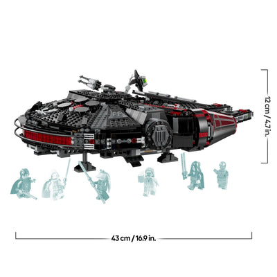 LEGO Star Wars 75389 Der Dunkle Falke – Spielzeug zum Ausstellen mit federbetriebenen Shootern, Kanonen und 6 Minifiguren, darunter C-3PO – Geschenk für Jungen ab 10 Jahren und Erwachsene