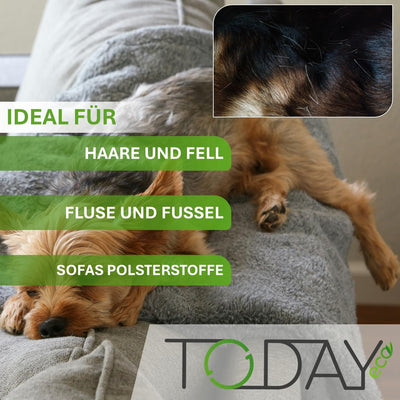 Today - Samt-Fusselbürste - Entfernt sanft Fusseln, Flusen und Haare - Drehbarer Kopf - Für Kleidung, Mäntel und Teppiche