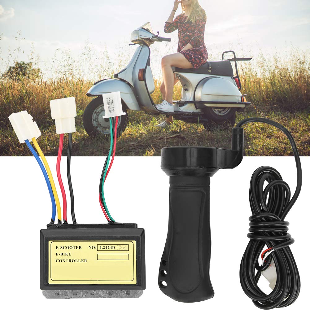 Keenso E-Bike-Controller-Set 12V 250W 3-Draht-Bürsten-Controller Erweiterter Kabel-Handgriff-Set Elektrischer Fahrradlenker