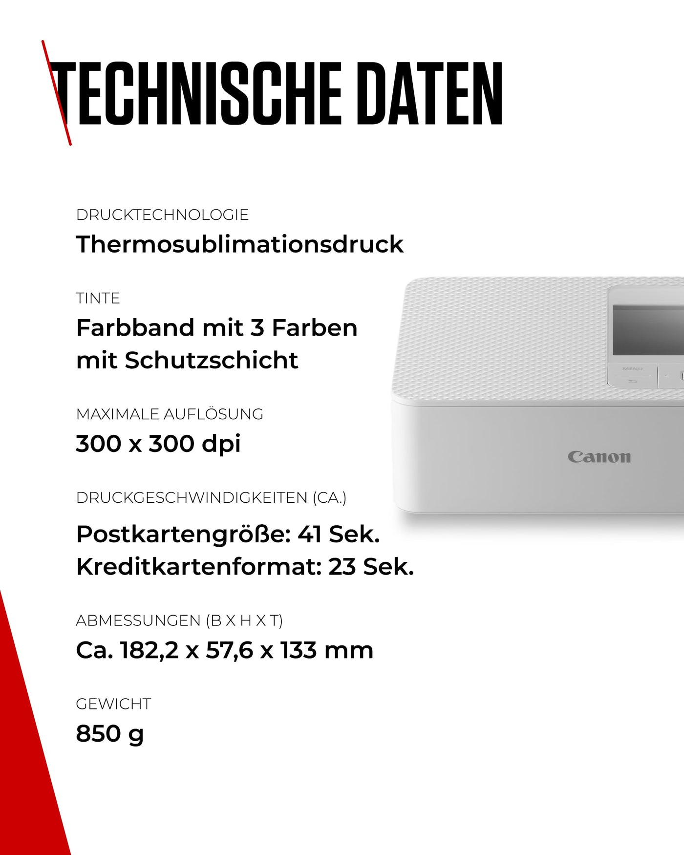 Canon SELPHY CP1500 Kompakter Fotodrucker – Drahtloses Drucken, Langlebige Fotos, USB-C & SD-Kartenanschluss – Perfekt für Scrapbooks und Fotoalben (Weiß)