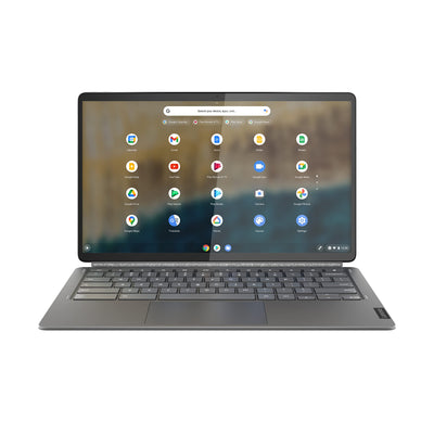 Lenovo Chromebook IdeaPad Duet 5 2-in-1 Tablet | 13,3" Full HD Touch Display | Qualcomm Snapdragon 7c Gen 2 | 8GB RAM | Qualcomm Grafik | QWERTZ | grau | inkl. Lenovo USI Pen, dunkelgrau, inkl. Stift