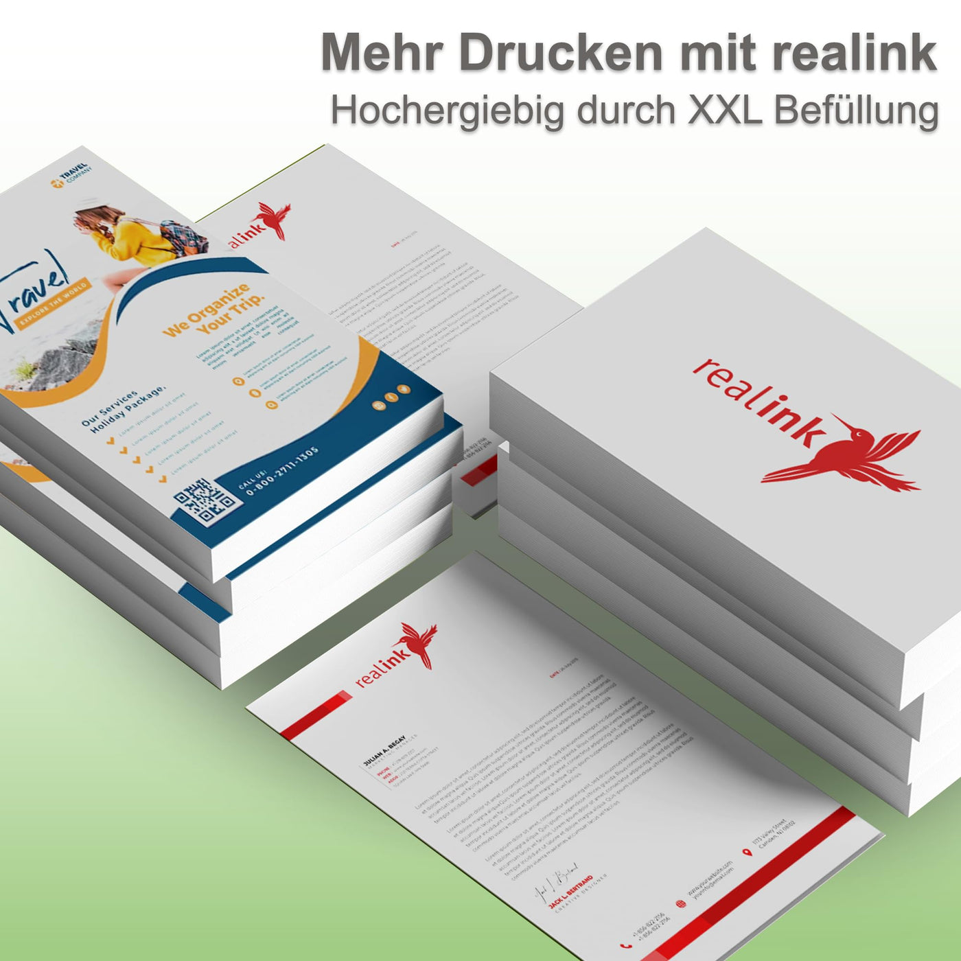 realink Bundle TS6350a Drucker (mit Scanner und Kopierer) mit 10 XXL Druckerpatronen