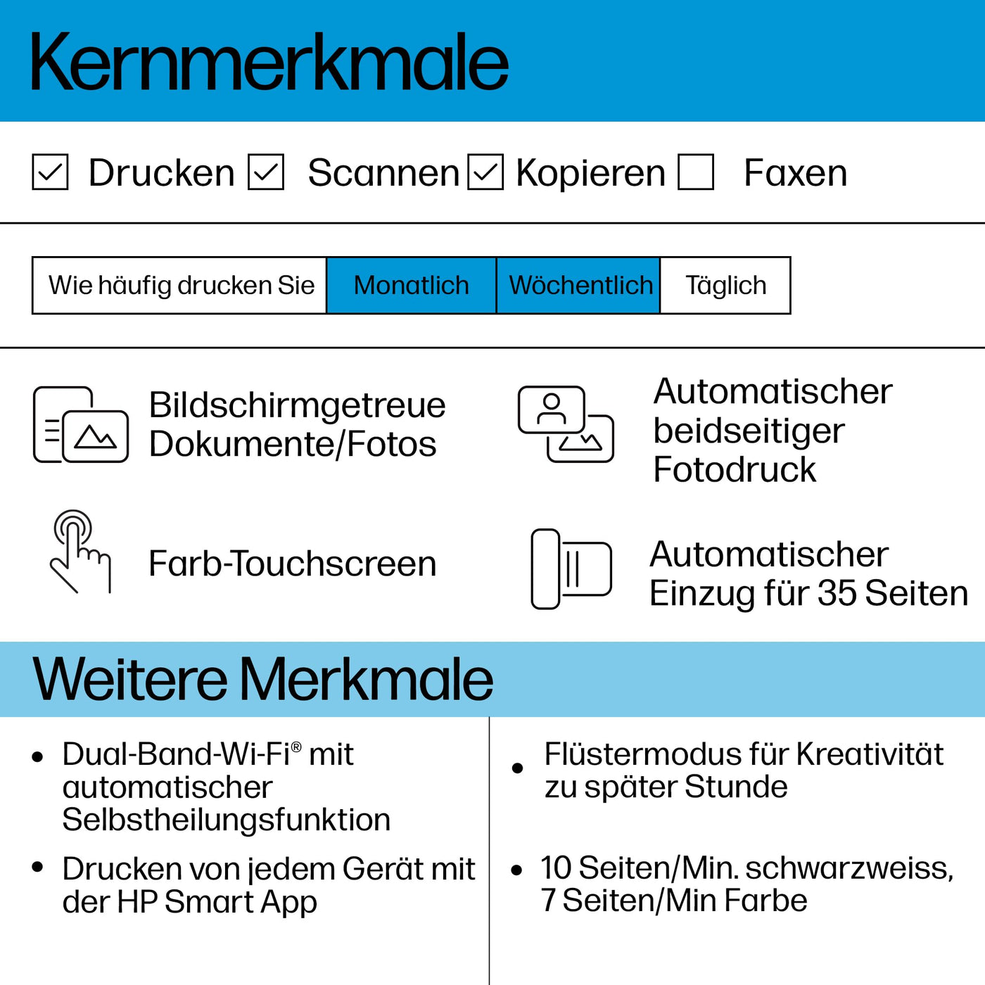 HP ENVY 6520e, Multifunktionsdrucker, 3 Monate gratis drucken mit HP Instant Ink inklusive, Drucken, Kopieren, Scannen, Mobiler Faxversand, Wi-Fi, Automatischer Vorlageneinzug, Touchscreen