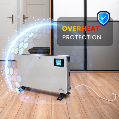 LEHMANN LHOHC-2013C Konvektor Heizung Heizkörper 2000 W | Elektroheizung mit 3 Heizstufen 750/1250 / 2000 W | Elektro Konvektorheizung mit LED-Anzeige, APP WiFi, Timer und Fernsteuerung