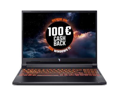 Acer Nitro V 16 AI (ANV16-42-R96W) Gaming Laptop, 16" WUXGA IPS 180Hz Display, AMD Ryzen 7 260, 16 GB RAM, 1 TB SSD, NVIDIA GeForce RTX 5070, Windows 11, QWERTZ Tastatur, Black