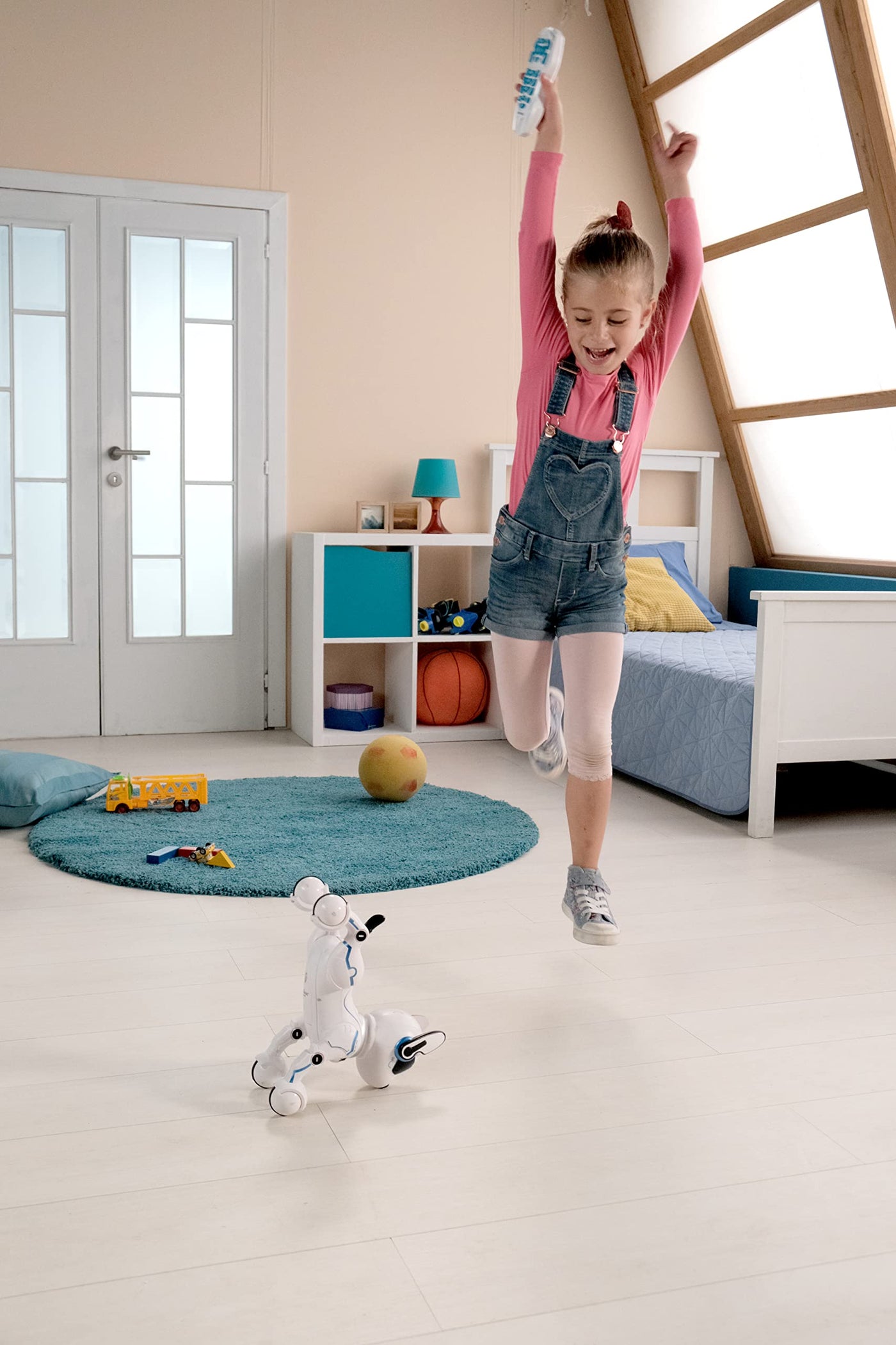 Lexibook Power Puppy - Mein Roboterhund zum Trainieren - Programmierbarer Roboter mit Fernbedienung, Dressurfunktion, Gestensteuerung, Tanz, Musik, Lichteffekte - DOG01