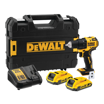 Dewalt 18V XR 2-Gang Akku-Bohrschrauber DCD708D2T (bürstenloses Vollmetall-Getriebe, 13 Mm Vollmetall-Schnellspann-Bohrfutter, LED-Arbeitslicht, Inkl. 2x Akkus, Ladegerät, Gürtelclip, T Stak Box)