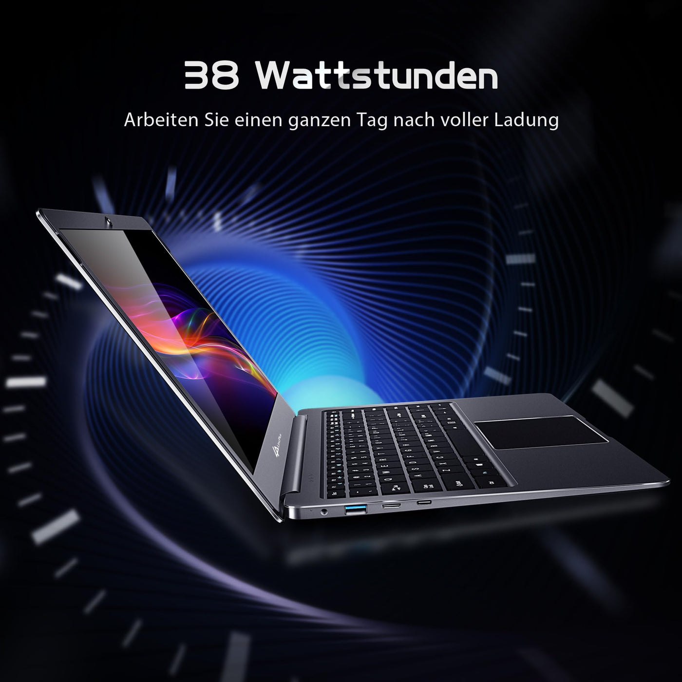 LincPlus P2 Laptop Notebook 14 Zoll 4GB RAM + 64GB Ultrabook Netbook Windows 10 S QWERTZ DE Tastatur