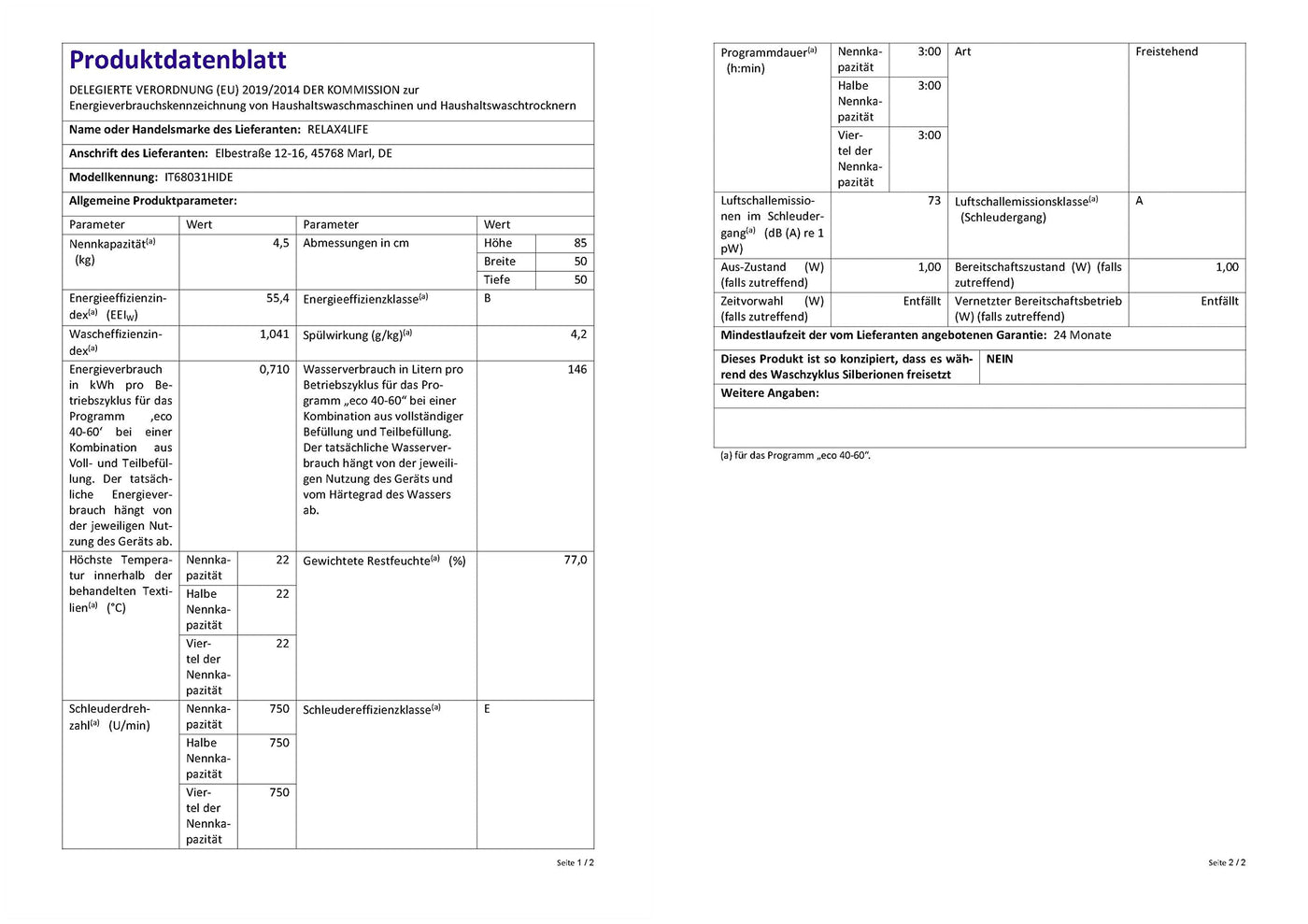 RELAX4LIFE 4,5 kg Vollautomatische Waschmaschine, Waschvollautomat mit Pumpe & Schleuder, Toplader Miniwaschmaschine mit LED-Display & 10 Programmauswahl, 310W/240W, 50 x 50 x 85 cm, Grau