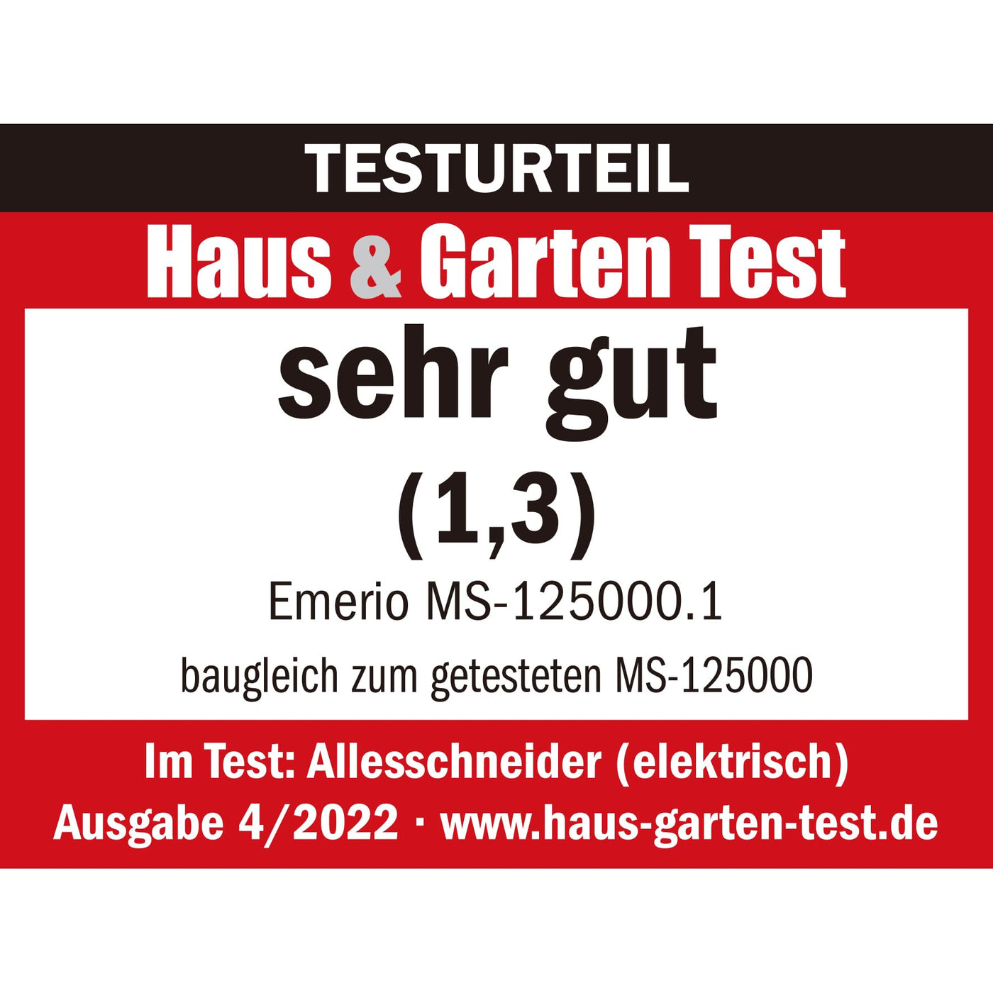 Emerio Allesschneider "Made in EU", Edelstahl Messereinheit in Deutschland produziert, einstellbar 0-17mm, BPA frei, platzsparend klappbar, mit Sicherheitsschalter, Eco 100 Watt, MS-125000.1, Schwarz