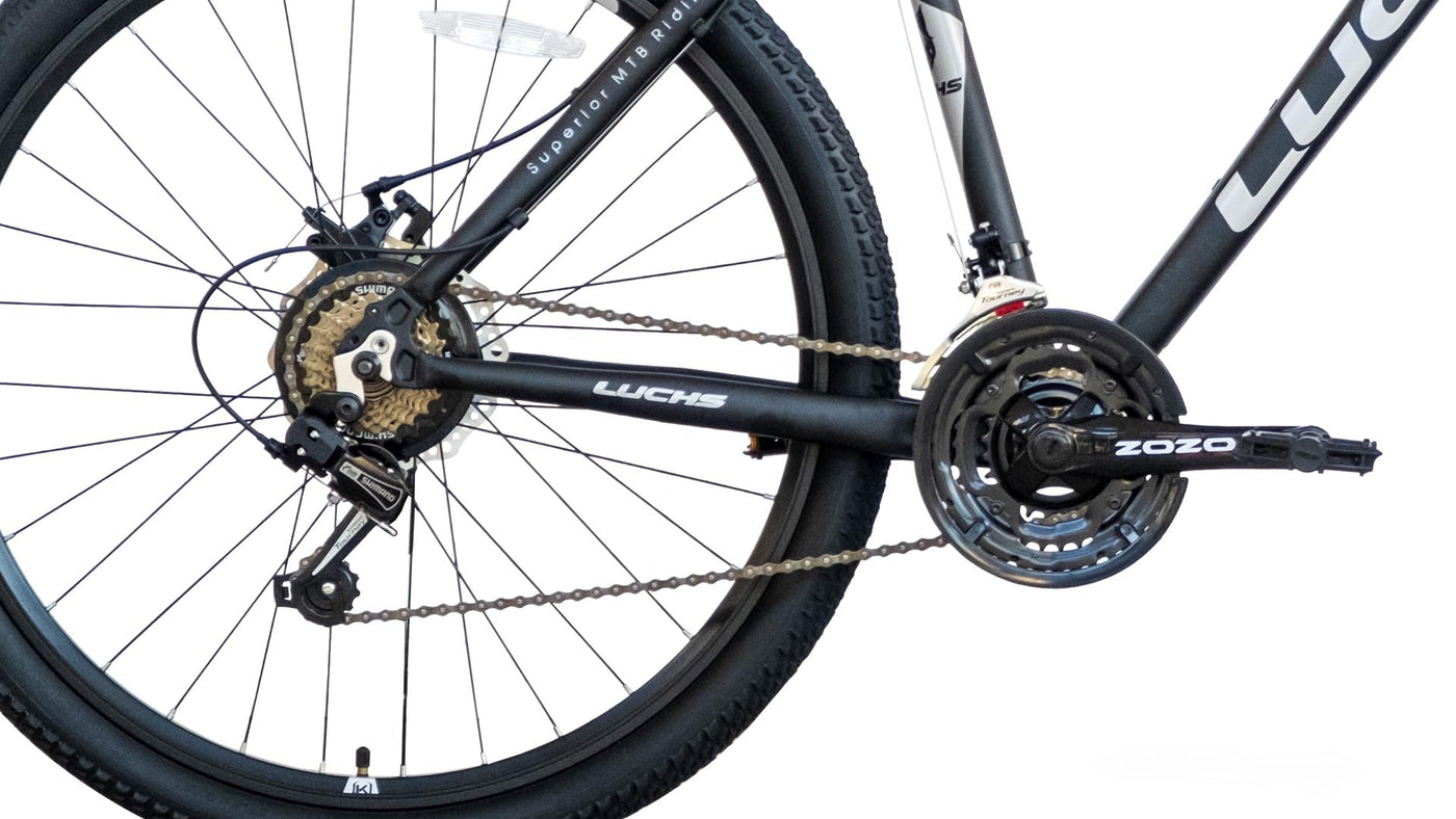 LUCHS Titan – Sportliches MTB mit 21-Gang-Schaltung, Scheibenbremsen & Aluminiumrahmen | 27,5" & 29" Zoll | Für Jungen & Herren - Mountainbike, Jungen & Herren Fahrrad (Grau, 29" Zoll)