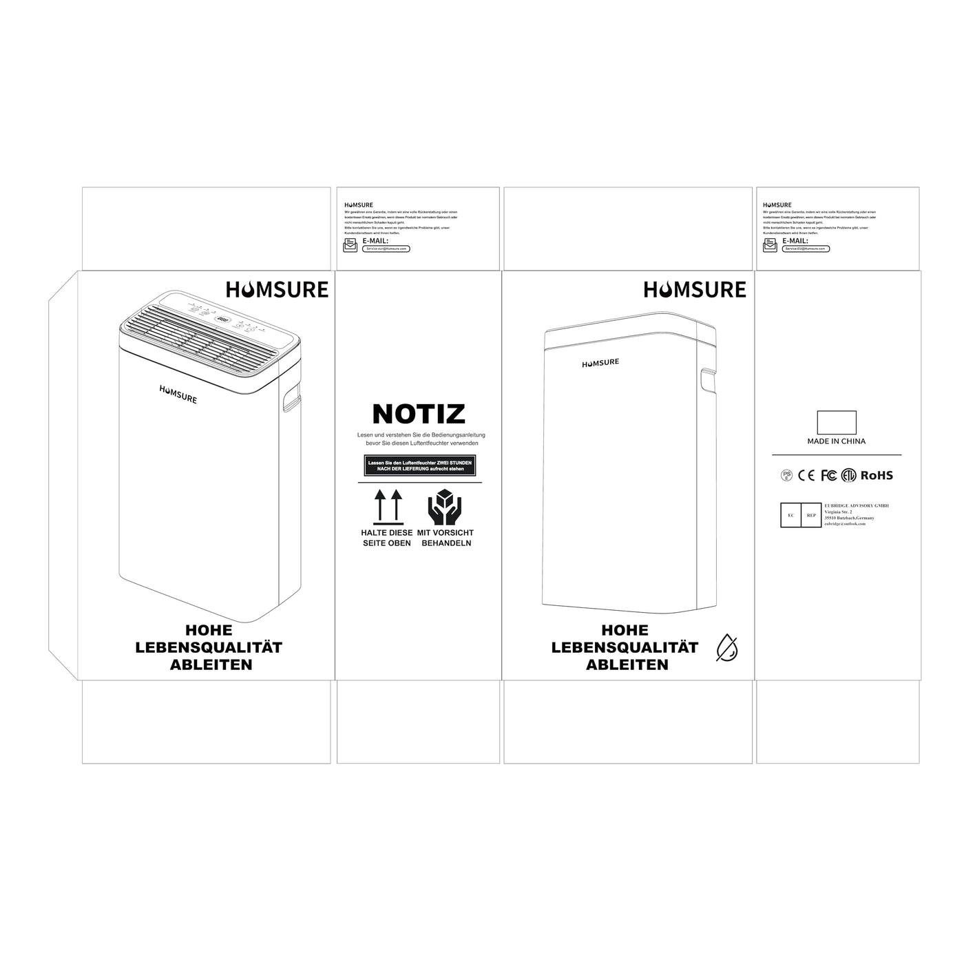 Luftentfeuchter 12L, Elektrisch Entfeuchter für 100m³(~20m²), Luftentfeuchter Keller, Timer, Automatisches Abtauen, Trockene Kleidung, Kontinuierlicher Abfluss (12 L/T - 20 m²)