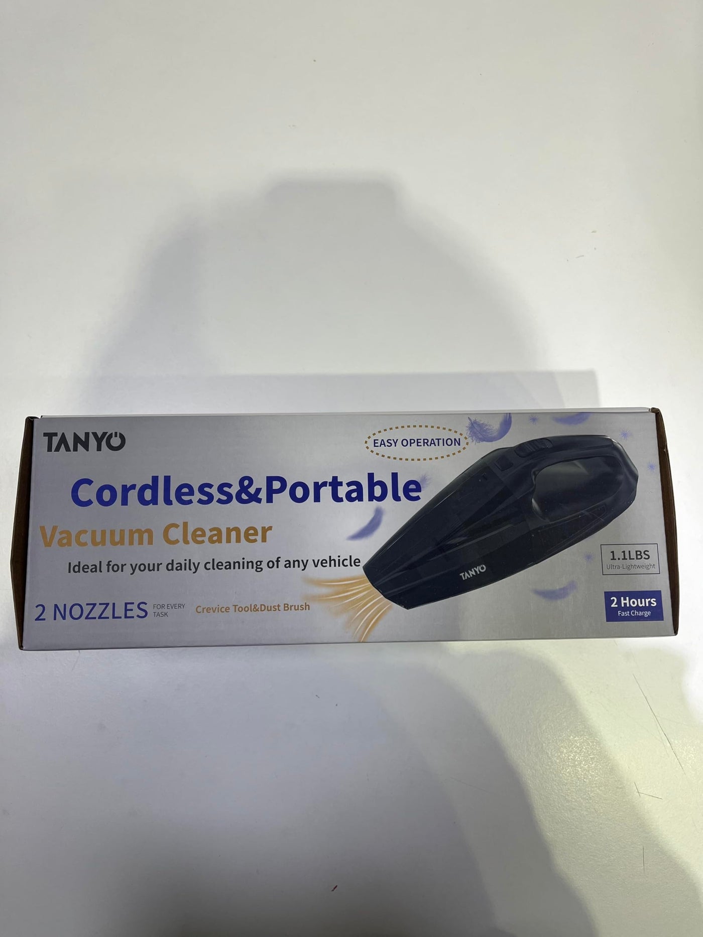 TANYO Handstaubsauger Akku, 12000Pa Handstaubsauger Kabellos 2000mAh Batterien Autostaubsauger Stark mit Waschbar HEPA Filter, Mini Staubsauger für Auto, Küche, Haus, Tierhaare Eisenhaltig