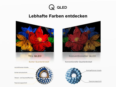 TCL 43V5C - 43“ Full HD Smart QLED Direct LED-Fernseher mit Android TV & HDR - Kompatibel mit Google Cast & Google Home, Schlankes Design