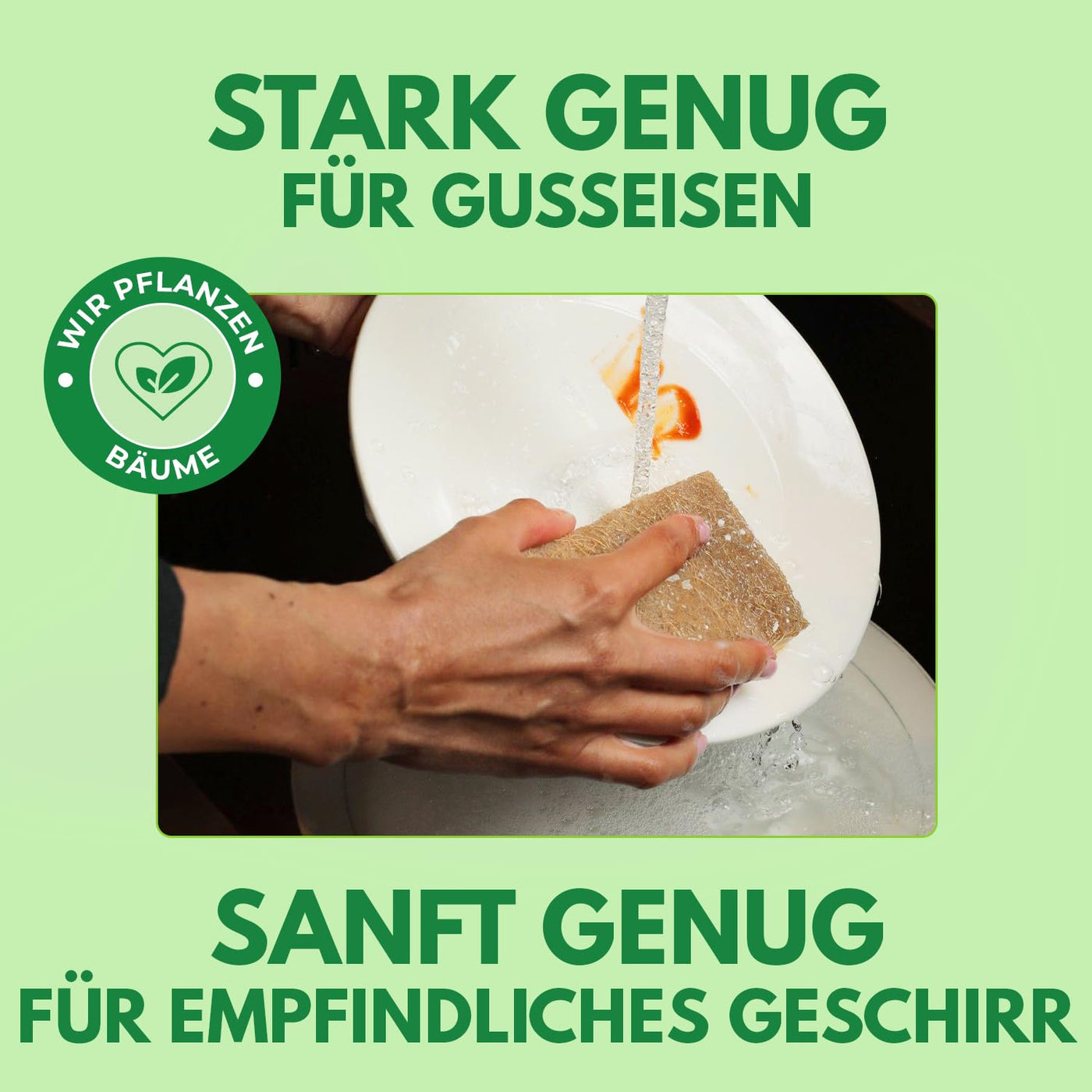 AIRNEX Biologisch Abbaubarer Spülschwamm 10er Set – Kompostierbarer Naturschwamm Aus Zellulose und Kokosfasern Mit Topfreiniger– Umweltfreundlicher Putzschwamm – Geruchloser Küchenschwamm Sponge