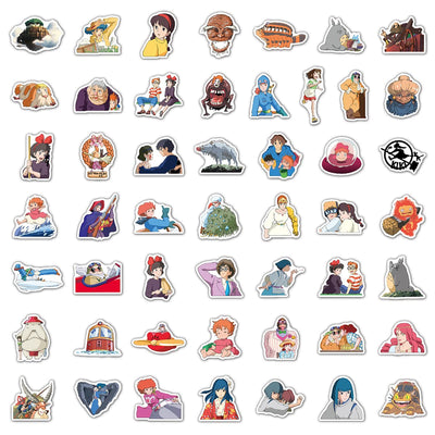 100 Totoro Aufkleber, Wasserfeste Vinyl Stickers für DIY Dekoration, Graffiti Style Decals für Auto Motorräder Laptop Fahrrad Skateboard Snowboard Gepäck Aufkleber MacBook iPad und mehr