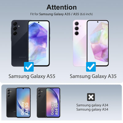 SPARIN 3 Stück Panzer Schutz Glas für Samsung Galaxy A35/A55 5G, HD Displayschutz, 9H Härte Schutzfolie, Frei von Kratzern, Ultrabeständig Folie