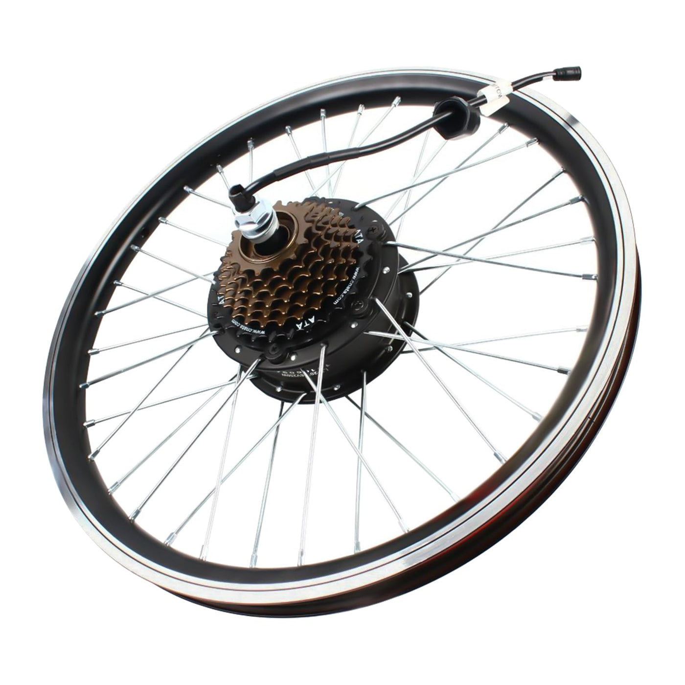 HOARLICN Elektro-Fahrrad Motor Hinterrad, E-Bike-Umrüstsatz Hinterrad-Elektrofahrrad-Kit 36v 250w E-Bike Nabe Umbausatz LED Kit Elektro-Fahrrad-Motor-Umrüstsatz Geeignet Für 20-Zoll-Fahrräder