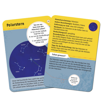 moses. Expedition Natur - 50 Sternbilder & Planeten, Entdeckerkarten zur Beobachtung des Nachthimmels, Outdoor-Spielzeug für Kinder ab 6 Jahren
