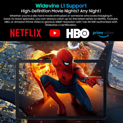 Blackview Tab90 WiFi (2025) Tablet Android 15, 12GB+128GB/2TB TF Octa Core, WiFi 5 Tablet PC 11 Zoll HD+ Display, 8200mAh, 13MP+8MP, Widevine L1, PC Modus, 3,5mm Klinke, 5G WiFi, OTG, FM, Schwarz