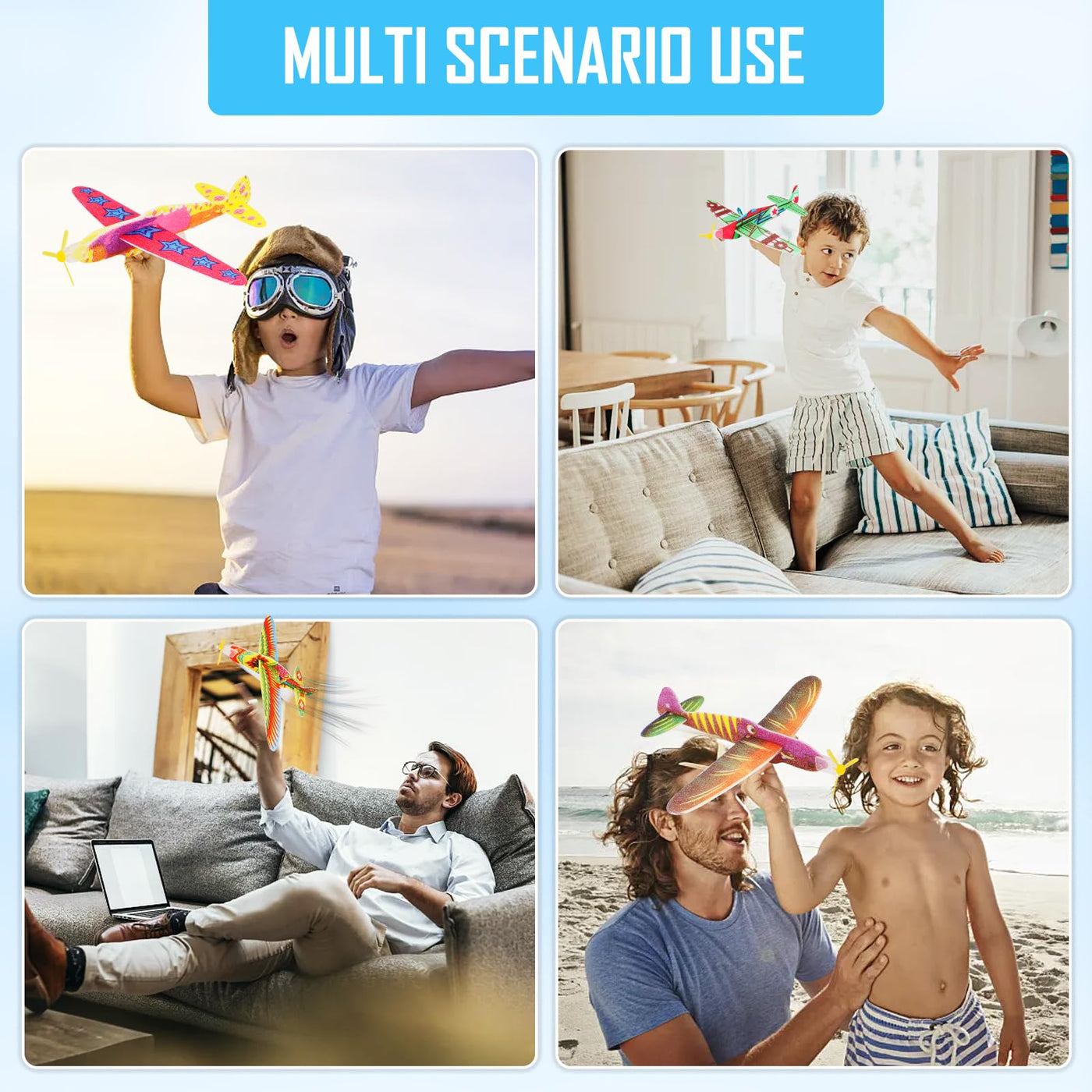 12x Styroporflieger,Styroporflieger Styropor, Gleiter Flieger,Styropor-Flieger,ideal als Mitgebse,Gleitflugzeuge für Kinder für Mitgebsel Überraschung