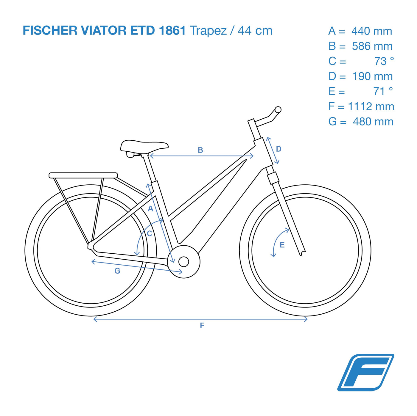 Fischer E-Bike Trekking, VIATOR ETD 1861 Elektrofahrrad für Damen, RH 44 cm, Mittelmotor 80 Nm, 48 V Akku, schwarz matt, 28 Zoll