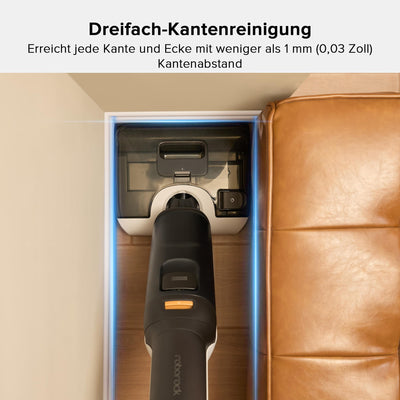 Roborock F25 Nass-Trocken-Staubsauger, kabelloser Staubsauger und Mopp in einem mit 20.000 Pa, 90°C Heißluft-Schnelltrocknen & Heißwasser-Selbstreinigung, kein Verheddern, 180° flach absenkbar