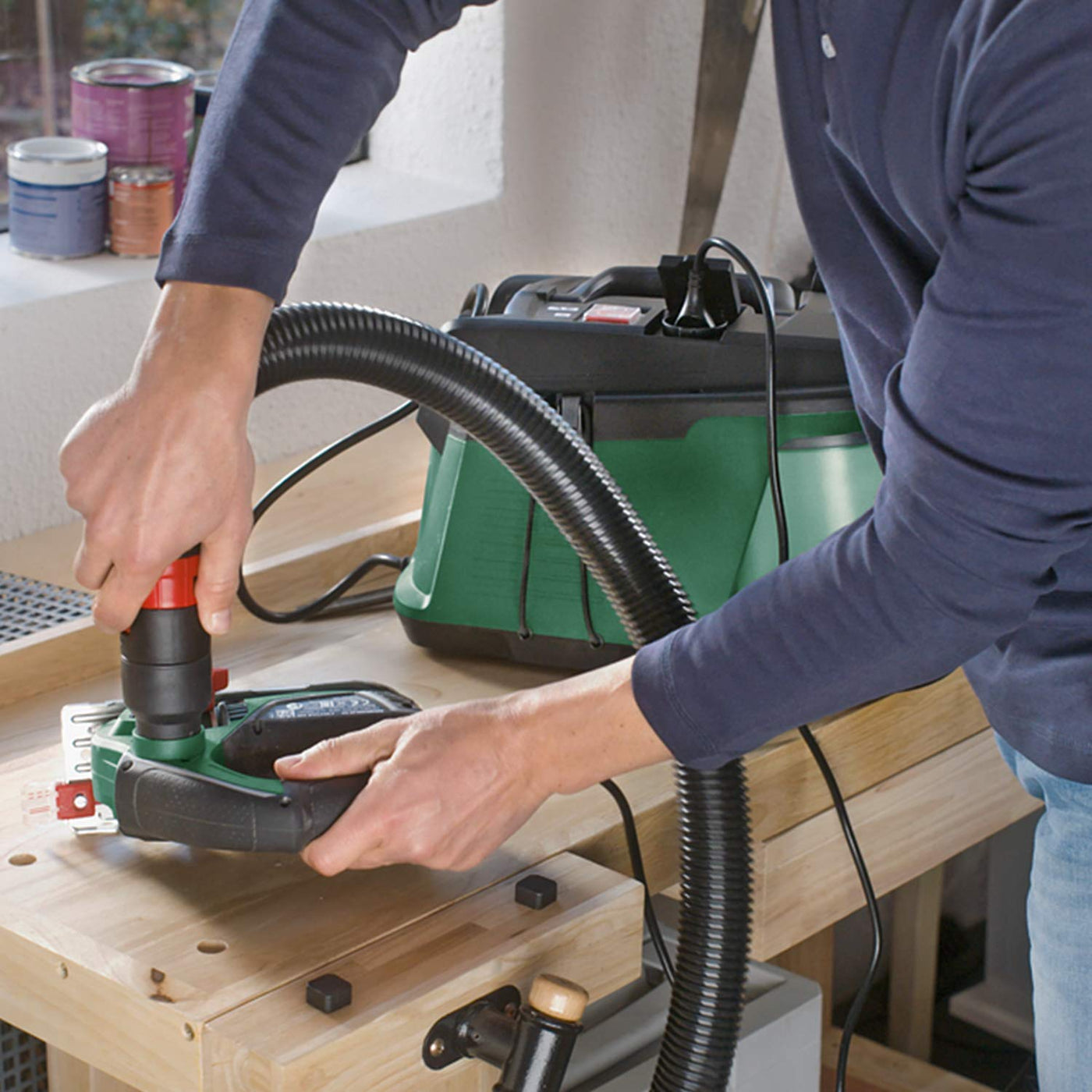 Bosch Handstaubsauger EasyVac 3 (700 Watt, 2 L Staubbehälterkapazität, im Karton)