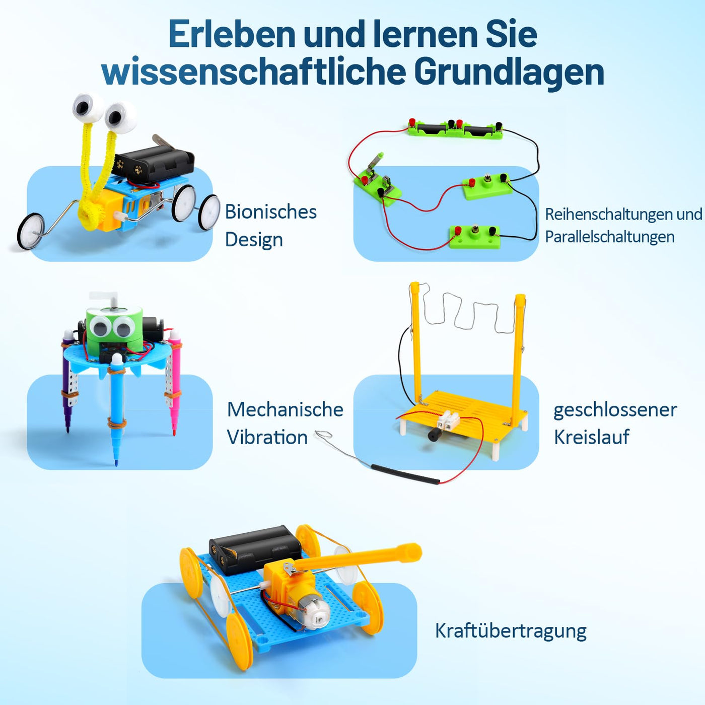 Experimente für Kinder ab 8 9 10 11 12, Elektronik Baukasten, Experimentierkasten, Elektro Baukasten, Bausatz Kinder Spielzeug Geschenke ab 8-14 Jahre Jungen