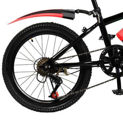 20 Zoll Kinderfahrrad,Kinderfahrrad Jungen und Mädchen, 6-Gang-Mountainbike Fahrrad, BMX Fahrrad, Scheibenbremse Fahrradd, Stadtrad, Jungen Fahrradd.