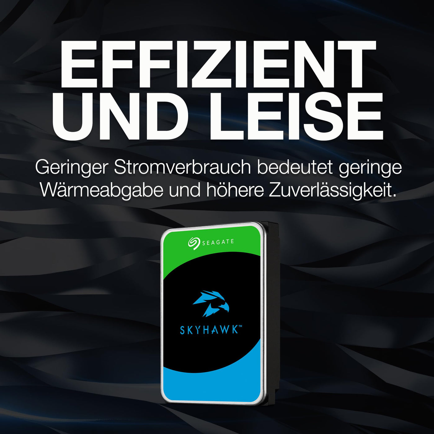 Seagate SkyHawk 4TB interne Festplatte HDD, Videoaufnahme bis zu 64 Kameras, 3.5 Zoll, 64 MB Cache, SATA 6GB/s, silber, FFP, inkl. 3 Jahre Rescue Service, Modellnr.: ST4000VXZ16