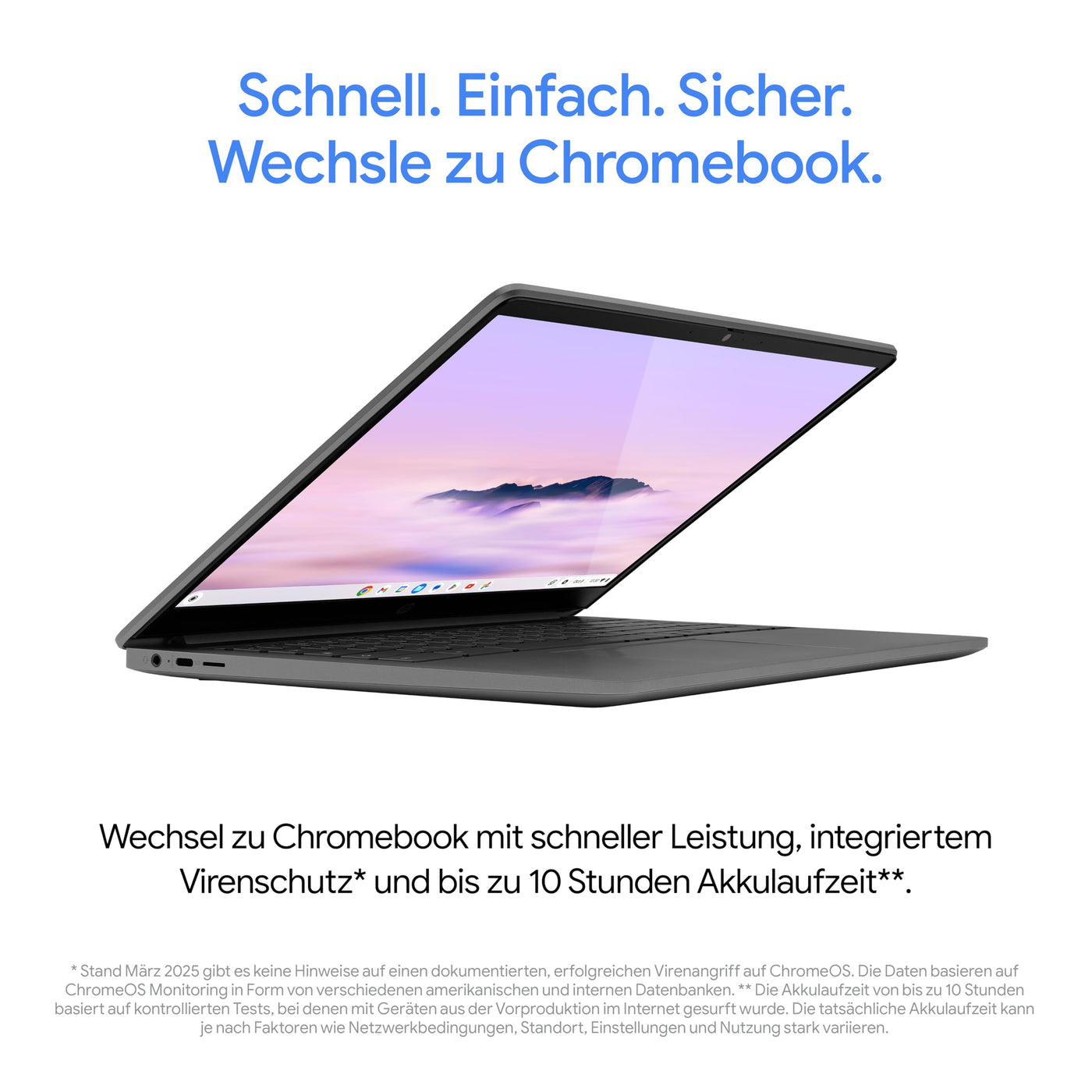 Lenovo Chromebook IdeaPad 3i | 15,6" Full HD Touch Display | Intel Celeron N4500 | 8GB RAM | 128GB SSD | Intel UHD Grafik | Chrome OS | QWERTZ | grau | 3 Monate Premium Care