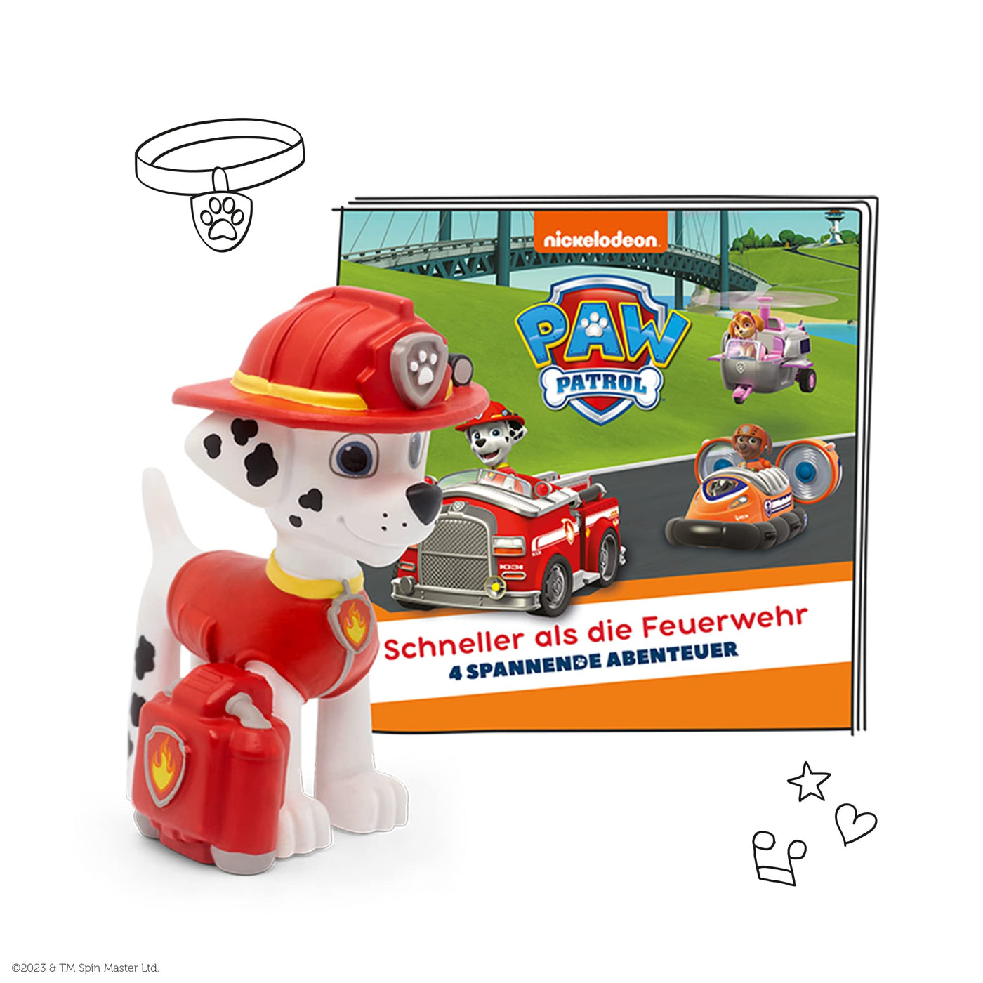 tonies Toniebox Extrapack – Toniebox Starterset Blau + 3 Hörfiguren, Toniebox Blau mit passendem Kreativ 3 x Paw Patrol Kinder ab 3 Jahren