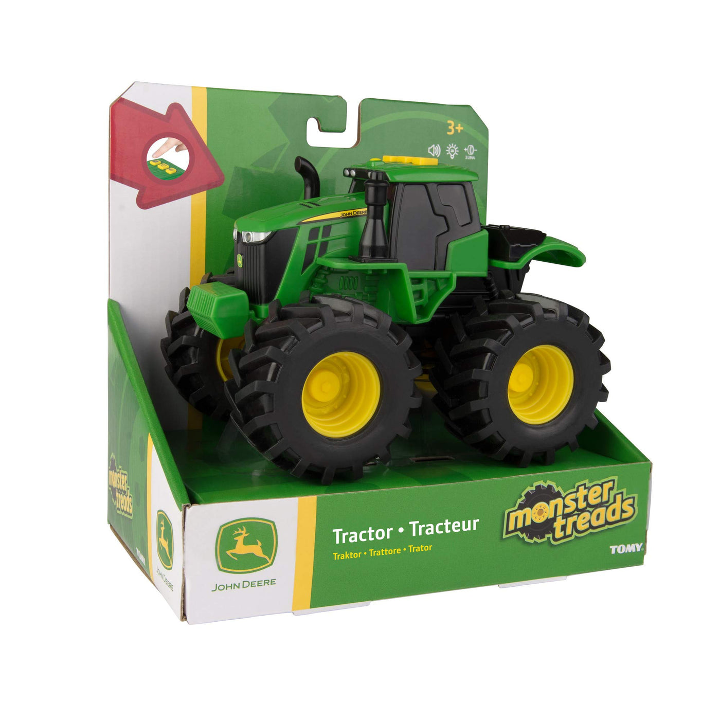 John Deere 46656 Traktor, Monster Treads mit Licht & Sound in Grün, Spielzeug Traktor mit Licht und Sound Effekten, Zum Spielen und Sammeln, Geschenke für Kinder, Spielzeug für Kinder ab 3 Jahren
