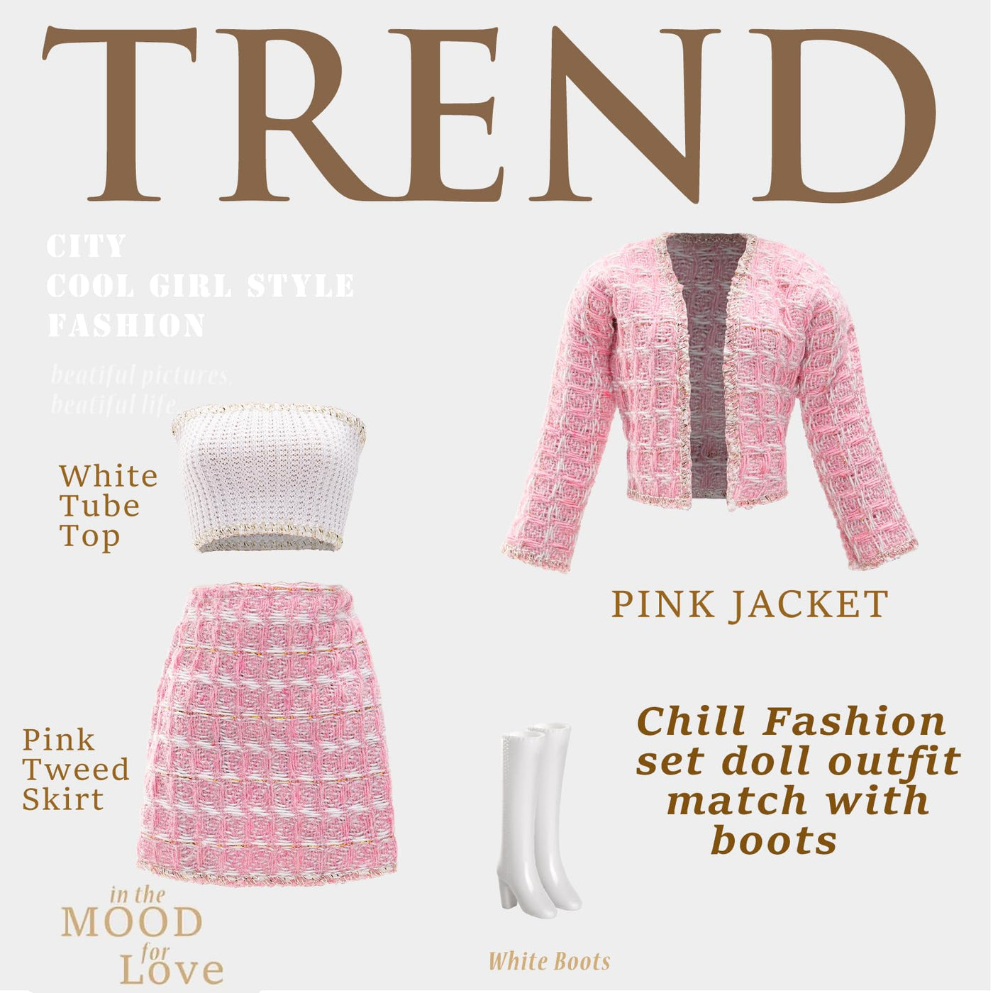 Miunana 15 Fashion Puppen Kleidung Chic Anzüge Party Kleid Pailletten Outfits Stilvolles Kleider mit 6 Paar Schuhe 3 Zubehör für 11.5 Zoll Mädchen Puppen