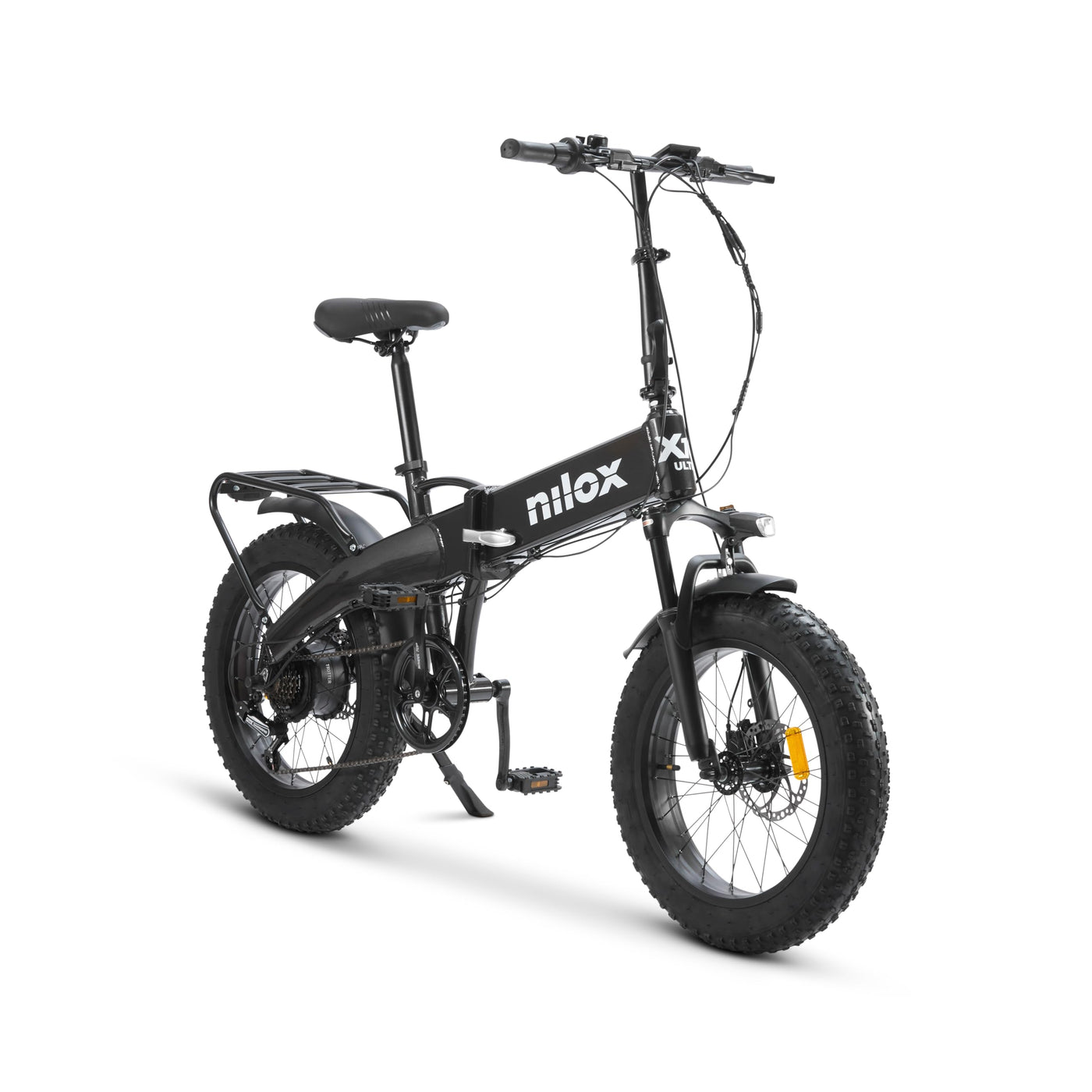 Nilox, Ebike X10 Ultra, faltbares Elektrofahrrad, bis zu 90 km Reichweite, bis zu 25 km/h, 48 V/250 W Motor und 48 V-13 Ah herausnehmbarer Akku, 20" x 4" Fat-Reifen, 6-Gang-Getriebe