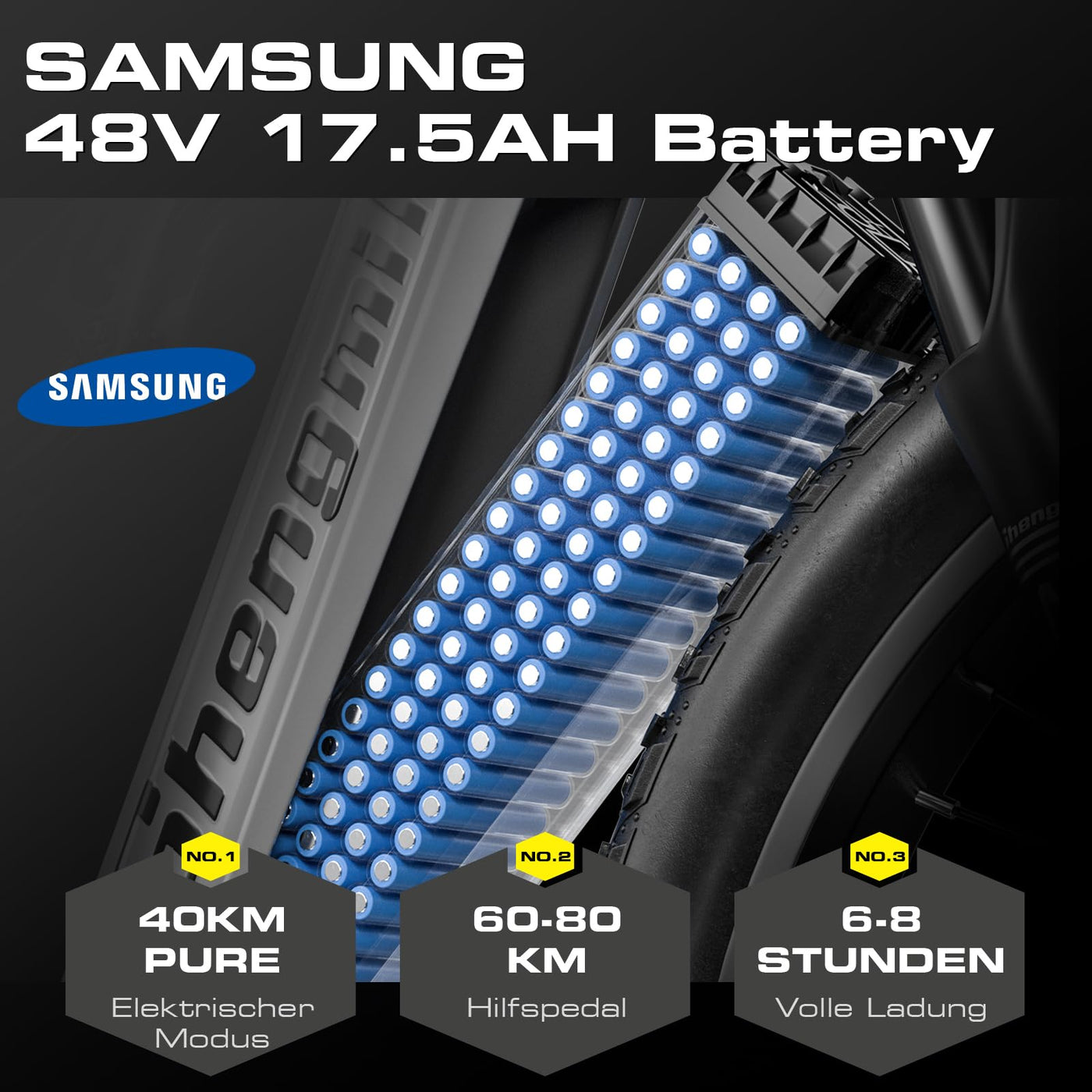 Shengmilo E Bike Herren,Mountainbike,80NM,48V 17.5AH Batterie,26 Zoll E Bike Damen,7-Gang Getriebe mit LCD-Display,Dual Shock Elektrofahrrad,Citybike,COC,CE (MX06)