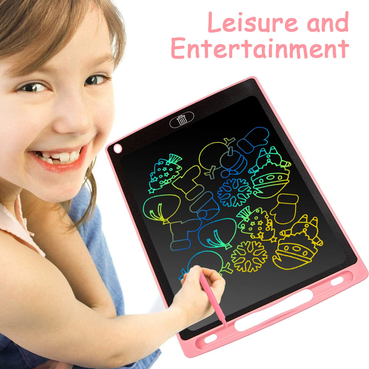 TEWWCEO LCD Schreibtafel 2 Pack,12 Zoll Bunte Bildschirm Schreibtablett,LCD Elektronische Maltafel für Kinder,löschbarem Handschrift Block,mit Abschließbar Löschen-Taste,Kinderspielzeug ab 3 Jahre