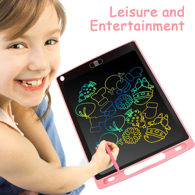 TEWWCEO LCD Schreibtafel 2 Pack,12 Zoll Bunte Bildschirm Schreibtablett,LCD Elektronische Maltafel für Kinder,löschbarem Handschrift Block,mit Abschließbar Löschen-Taste,Kinderspielzeug ab 3 Jahre