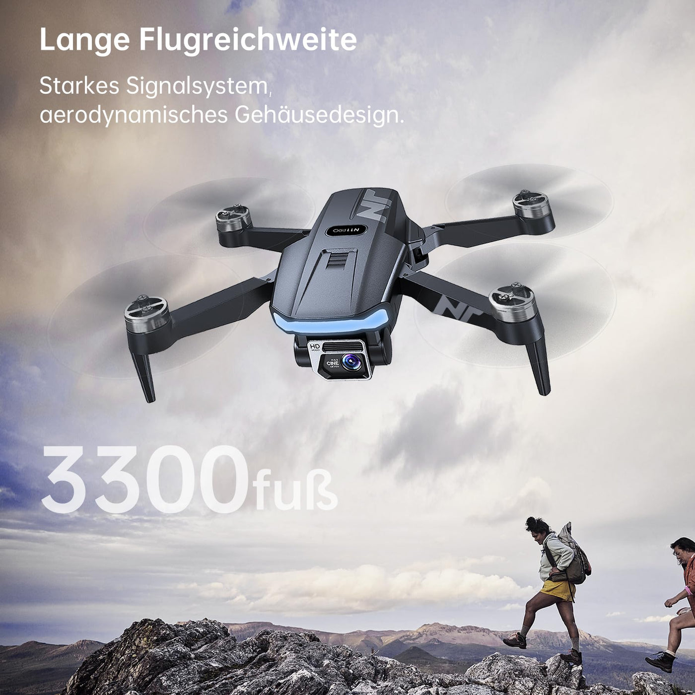 NAFYRE N11 PRO GPS Drohne mit Kamera für Erwachsene 4K UHD, 90 Min lange Flugzeit, lange Kontrollstrecke, Auto Rückkehr, Automatisches Folgen, bürstenloser Motor, 5G FPV RC Quadcopter für Anfänger