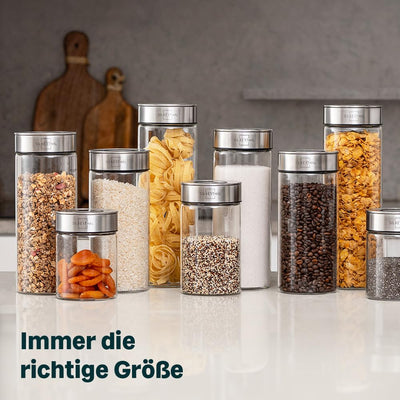 SILBERTHAL Vorratsdosen Glas mit Deckel Set 700 ml - Vorratsgläser für luftdichte & auslaufsichere Aufbewahrung in der Küche