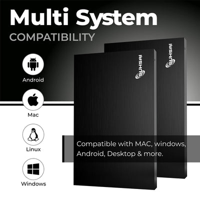 SUHSAI 500 GB tragbare Externe Festplatte, Pocket Backup HDD, 2,5 Zoll Externe Datenspeicher-Festplatte, USB 3.0-Festplatte, kompatibel für Gaming-PC, Mac, Laptop, Xbox, Xbox One – Schwarz