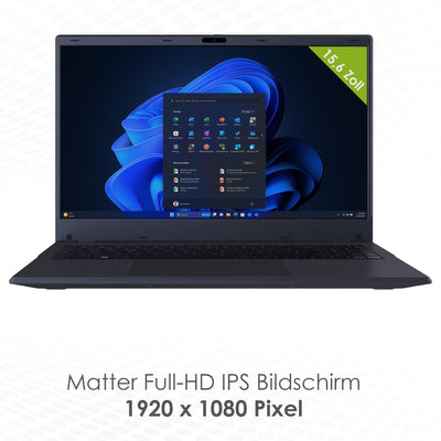 VALE V15A-N4020-8512D Notebook | 15,6" Full-HD IPS | Kompatibel mit Intel® Celeron™ N4020 Prozessor | 8 GB RAM | 512 GB SSD | Windows 11 Pro (N4020 + 8 + 512)
