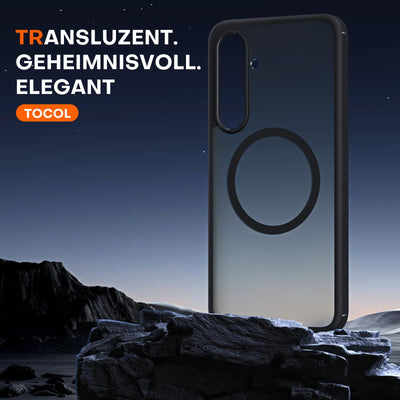 TOCOL für Samsung Galaxy S24 FE Hülle für Magsafe, Schutz in Militärqualität, Stoßfest Kratzfest Handyhülle für Galaxy S24 FE 5G Case, Schwarz