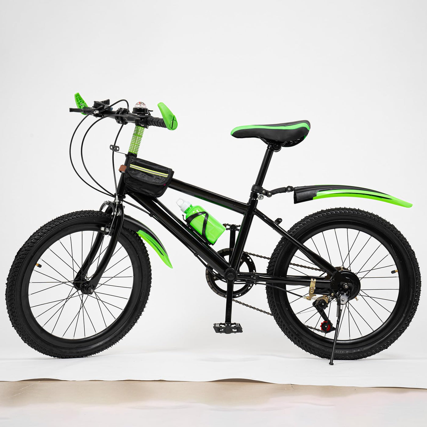 20 Zoll Mountainbike, Scheibenbremse Fahrrad mit Karbonstahlrahmen – 85kg Tragfähigkeit, Präzises Getriebe, Sicherheitsbremsen (Vorn/Hinten), Abriebfeste Gummireifen & Schutzbleche – Outdoor, Bergfahr